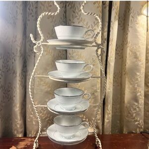 Noritake Buckingham 6438 Japan Teacup and Saucers Set of 4 (#2)